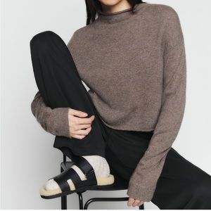 Reformation cropped cashmere turtleneck
